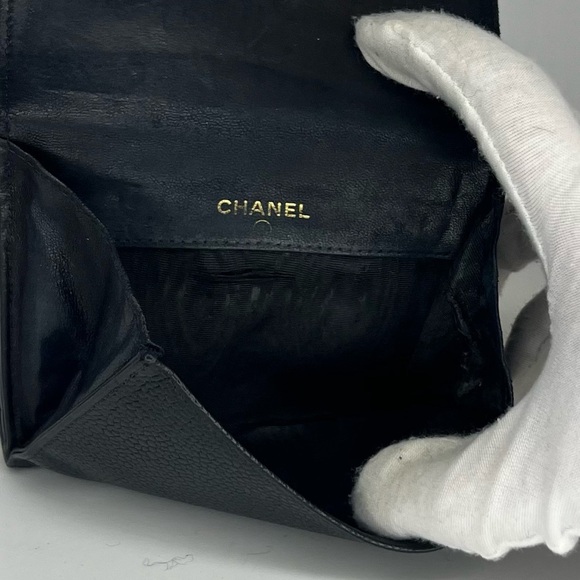 🖤Chanel Black Caviar Lambskin Leather CC Logo Bifold Wallet🖤 - Picture 5 of 14